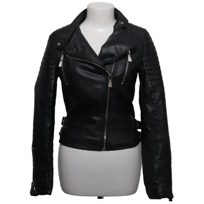 Veste de motard (Noir) de Voyelles Polyester, Polyuréthane