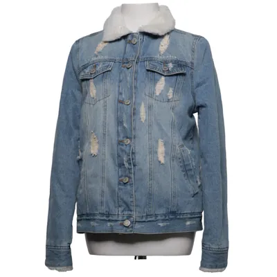 Gevoerde spijkerjas (Blauw, Wit) van Denim Co Katoen, Polyester
