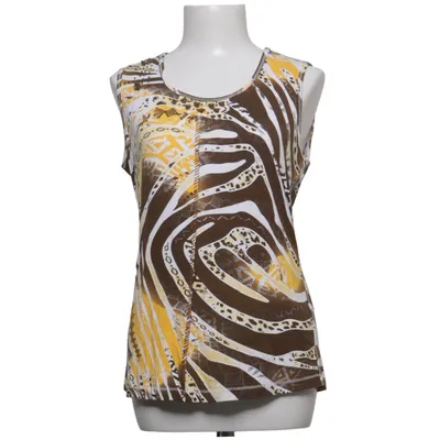 Haut (Marron, Blanc, Jaune) de Yorn Élasthane, Viscose