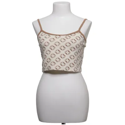 Tank Top (Beige, Brown) from Topshop Petite Cotton, Elastane, Polyester