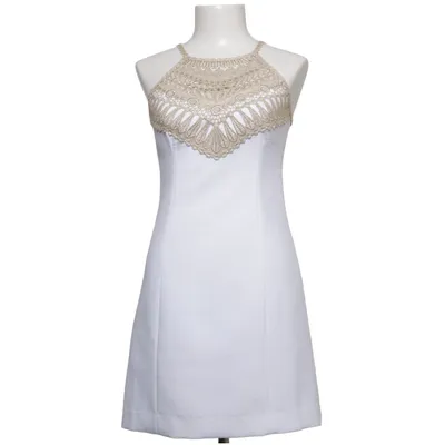 Dress (White, Gold) from Lilly Pulitzer Cotton, Polyester