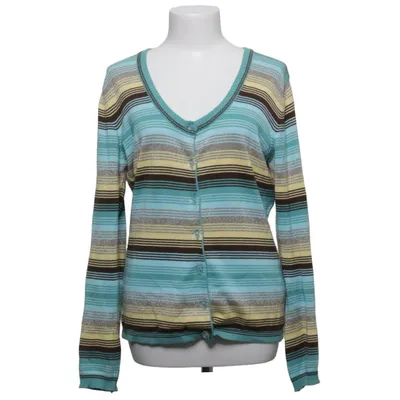 Cardigan (Bleu, Jaune, Marron) de Alba Moda Coton, Fibre métallique, Polyester