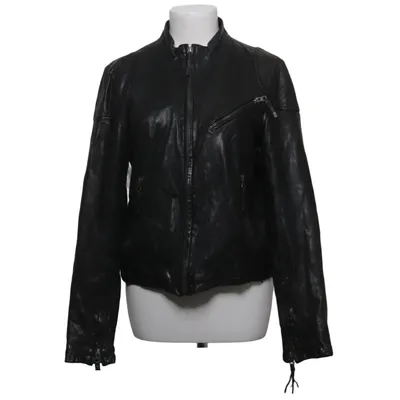 Leather jacket (Black) from MDK Cotton, Leather, Polyester