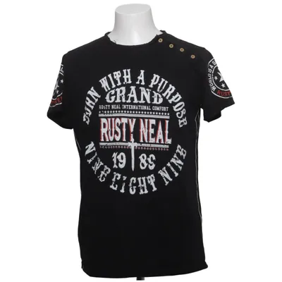 T-shirt (Zwart, Wit, Rood) van Rusty Neal Katoen