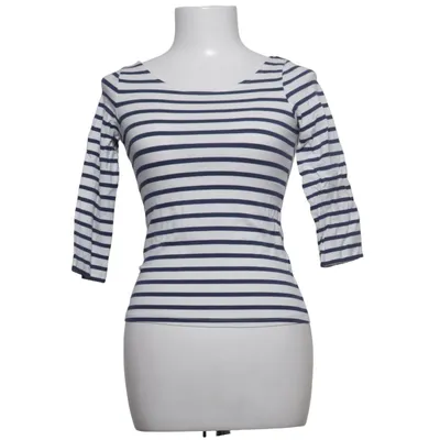 Långärmad t-shirt (Blå, Vit) från Lindex Bomull, Elastan