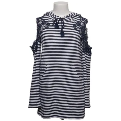 Capuchon jurk (Blauw, Wit) van Ermanno Scervino Elastaan, Viscose