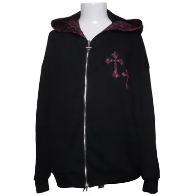 Huvtröja (Svart, Röd) från Romwe Bomull, Polyester