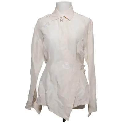 Blouse (Beige) van Clasen Linnen, Zijde