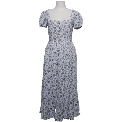 Robe longue (Blanc, Bleu) de Springfield Coton, Lin, Viscose