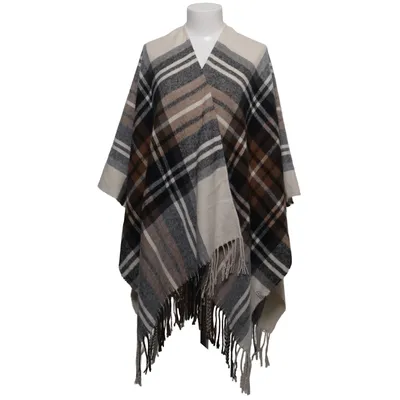 Poncho (Beige, Zwart, Bruin) van Pieces