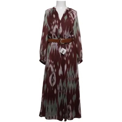 Maxi jurk (Rood, Groen) van Zara Metallvezel, Polyester
