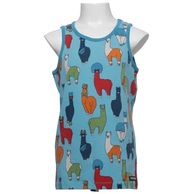 Top (Blue, Multicolored) from Villervalla Elastane, Organic cotton