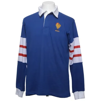 Rugbytrøje (Blå, Hvid, Rød) fra Superior Vintage Bomuld