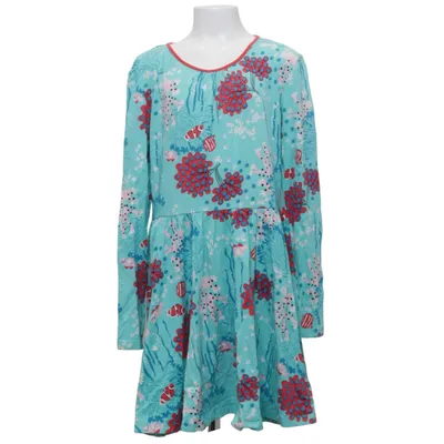 Jurk (Turquoise, Meerkleurig) van Polarn O. Pyret Katoen