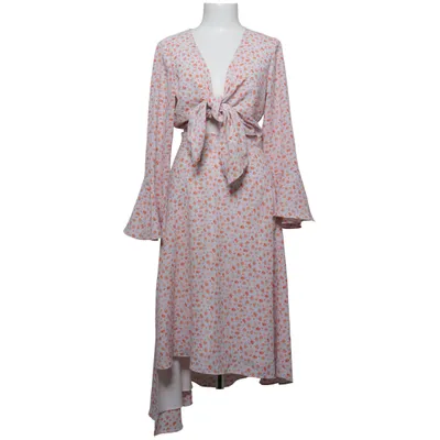 Dress (White, Orange) from Adoore Polyester