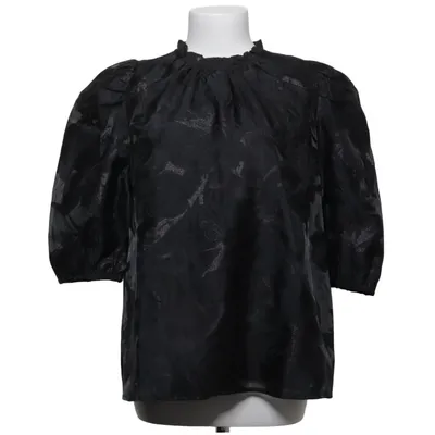 Blouse (Black) from Indiska Cotton, Metallic fiber, Polyester