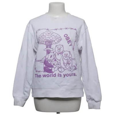 Sweatshirt (Hvid, Lilla) fra Obey worldwide Bomuld, Polyester