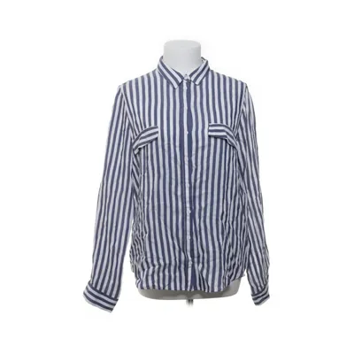 Blouse (Blauw, Wit) van Zara Basic Collection Viscose