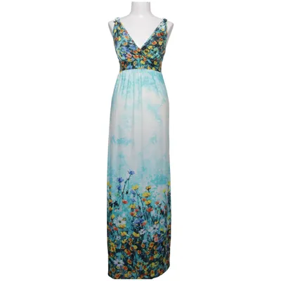 Robe longue (Bleu, Multicolore) de M&V Élasthane, Polyester