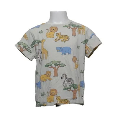 T-shirt (Beige, Multicolored) from Lindex Cotton, Elastane
