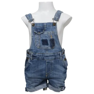 Hängselshorts (Blå) från Detroit by Lindex Bomull, Elastan