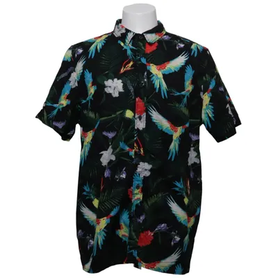 Short sleeve shirt (Black, Multicolored) from Divided by H&M Cotton