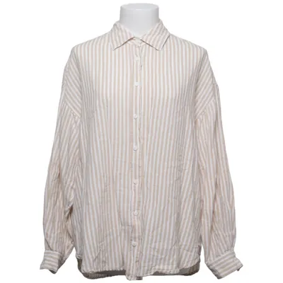 Skjorta (Beige, Vit) från Stradivarius Bomull, Linne, Viskos
