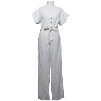 Jumpsuit (Wit) van Mango Casual Polyester, Viscose