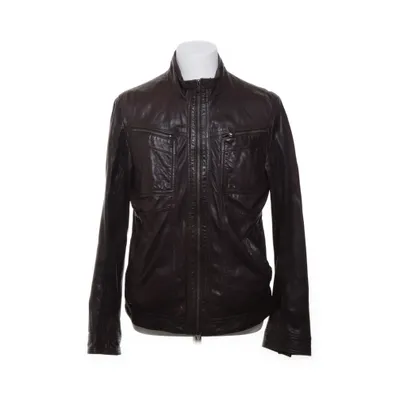Leren jack (Bruin) van ESPRIT Collection Katoen, Leer, Polyester, Viscose
