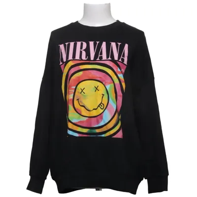 Sweatshirt (Noir, Multicolore) de Nirvana Coton, Polyester