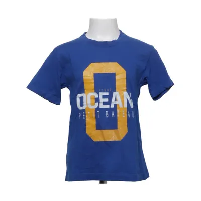 T-shirt (Bleu, Jaune, Blanc) de Petit Bateau Coton
