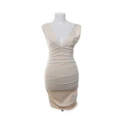 Kjole (Beige) fra Shein Elastan, Polyester