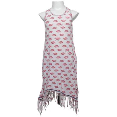 Dress (White, Red) from Claesen's Cotton, Elastane