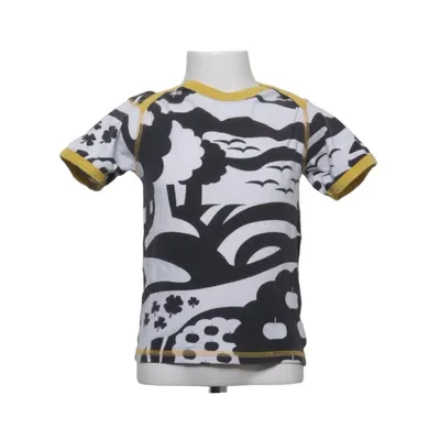 T-shirt (Zwart, Wit, Geel) van Plastisock Katoen, Elastaan