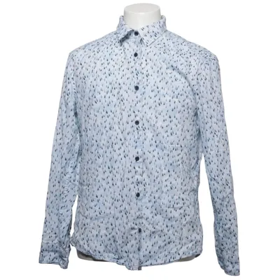 Shirt (Blauw, Wit) van Olymp Katoen
