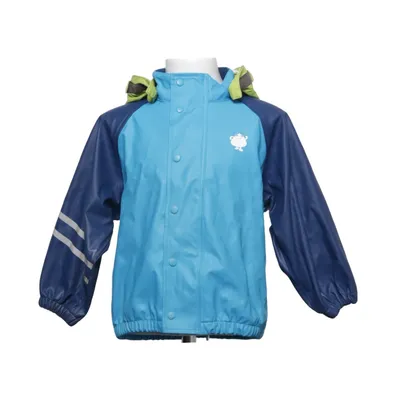 Rain jacket (Blue, Green) from Vossatassar Polyester, Polyurethane
