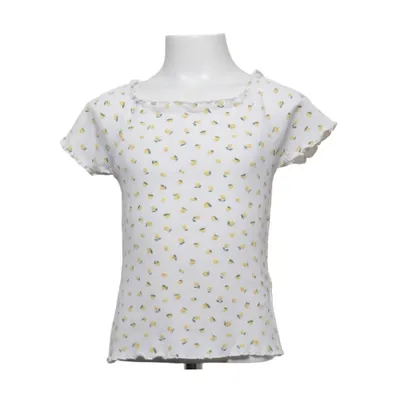 T-shirt (Wit, Geel, Groen) van Lindex Kids Katoen, Elastaan