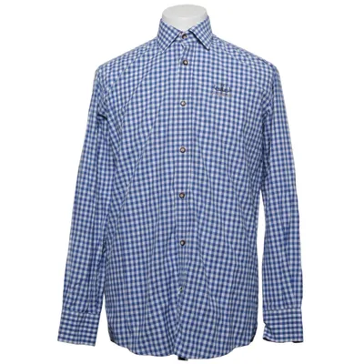 Skjorta (Blå, Vit) från Wiesnkönig Bomull, Polyester