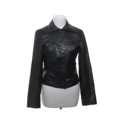 Leren jack (Zwart) van Clothes Leer, Nylon, Polyester