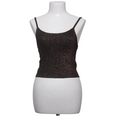 Crop top (Black, Gold) from Light Before Dark Elastane, Metallic fiber, Polyester, Viscose