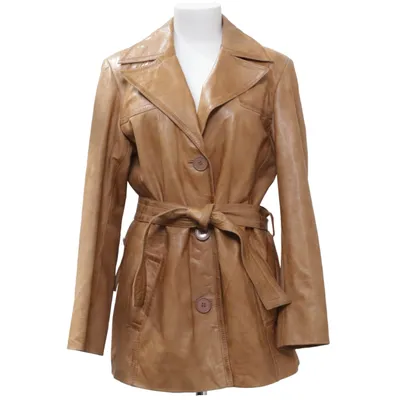 Blazer en cuir (Beige) de Priory Coton, Cuir, Polyester