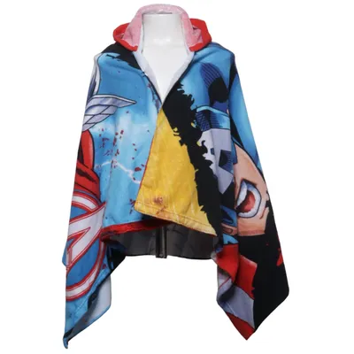 Cape de bain (Bleu, Rouge, Multicolore) de Marvel Polyester