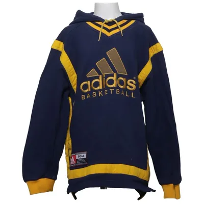 Sweat à capuche (Bleu, Jaune) de Adidas Coton, Polyester