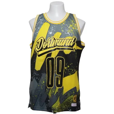 Basketball shirt (Yellow, Black, Gray) from Mitchell & Ness Polyester