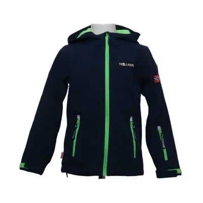 Softshell jacket (Blauw, Groen) van Trollkids Polyester