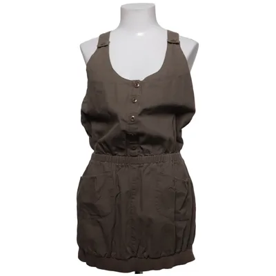 Dungaree dress (Beige) from Reach Cotton, Linen
