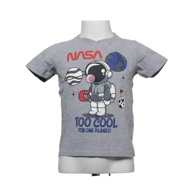 T-shirt (Grijs, Meerkleurig) van Name It Katoen, Elastaan, Viscose