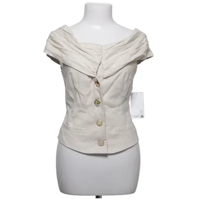 Top (Off Shoulder Buttoned Top) von NA-KD Elasthan, Leinen, Polyester, Viskose