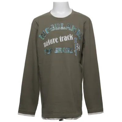 Long sleeve T-shirt (Green, White) from Hot & Spicy Cotton