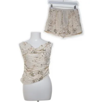 Set (Beige, Guldfärgad) från Shein Polyester
